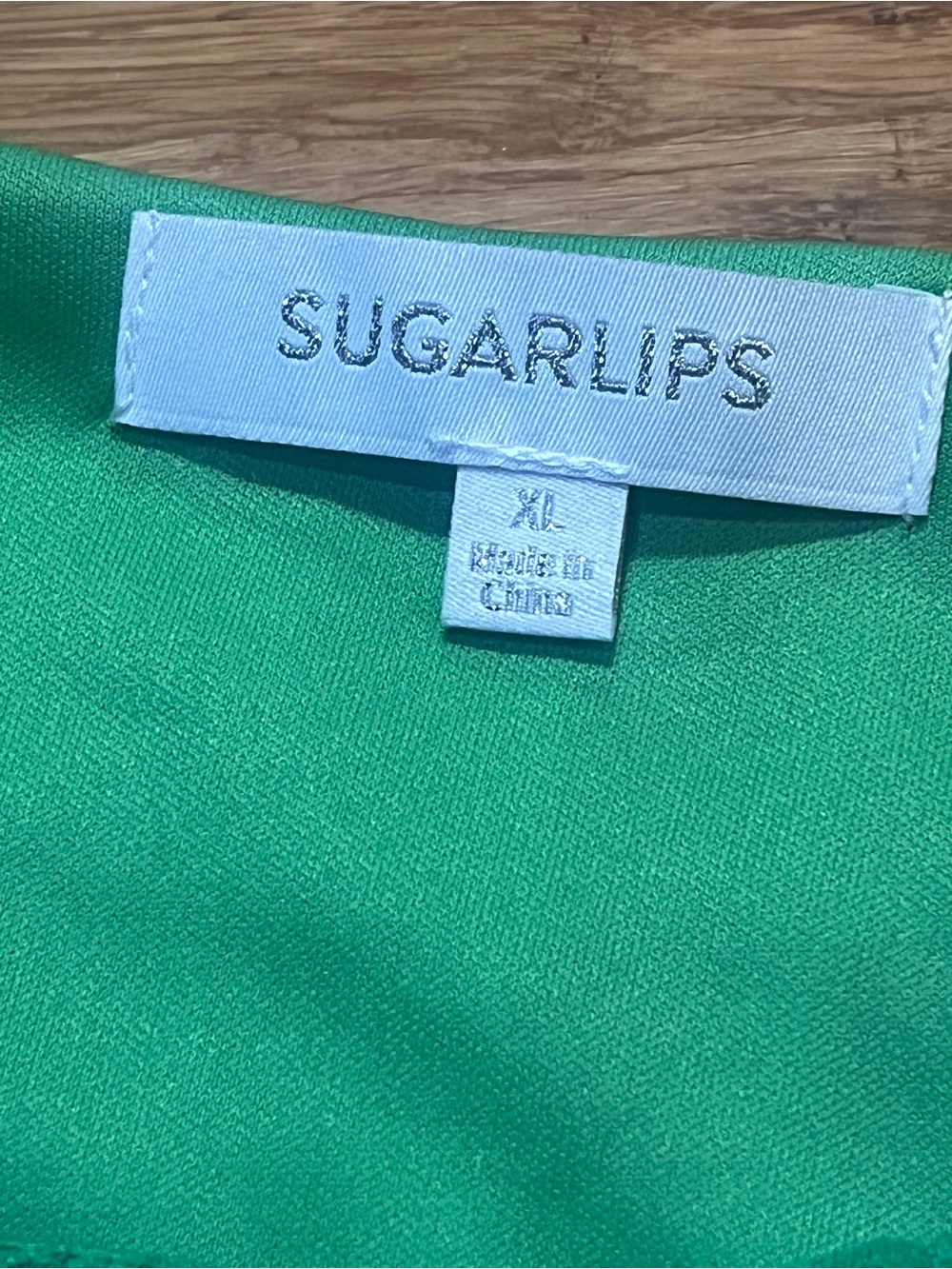 Sugarlips Green Textured Puff Sleeve Crop Top - Picture 4 of 4